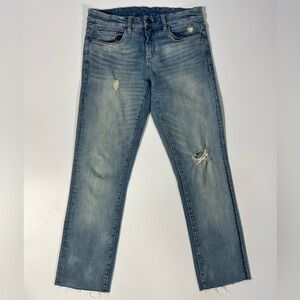 BlankNYC Boyfriend Distressed Jeans In the Blue Flavor Savor Wash Size 27